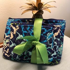 Vera Bradley Katalina Blues Cosmetic Trio